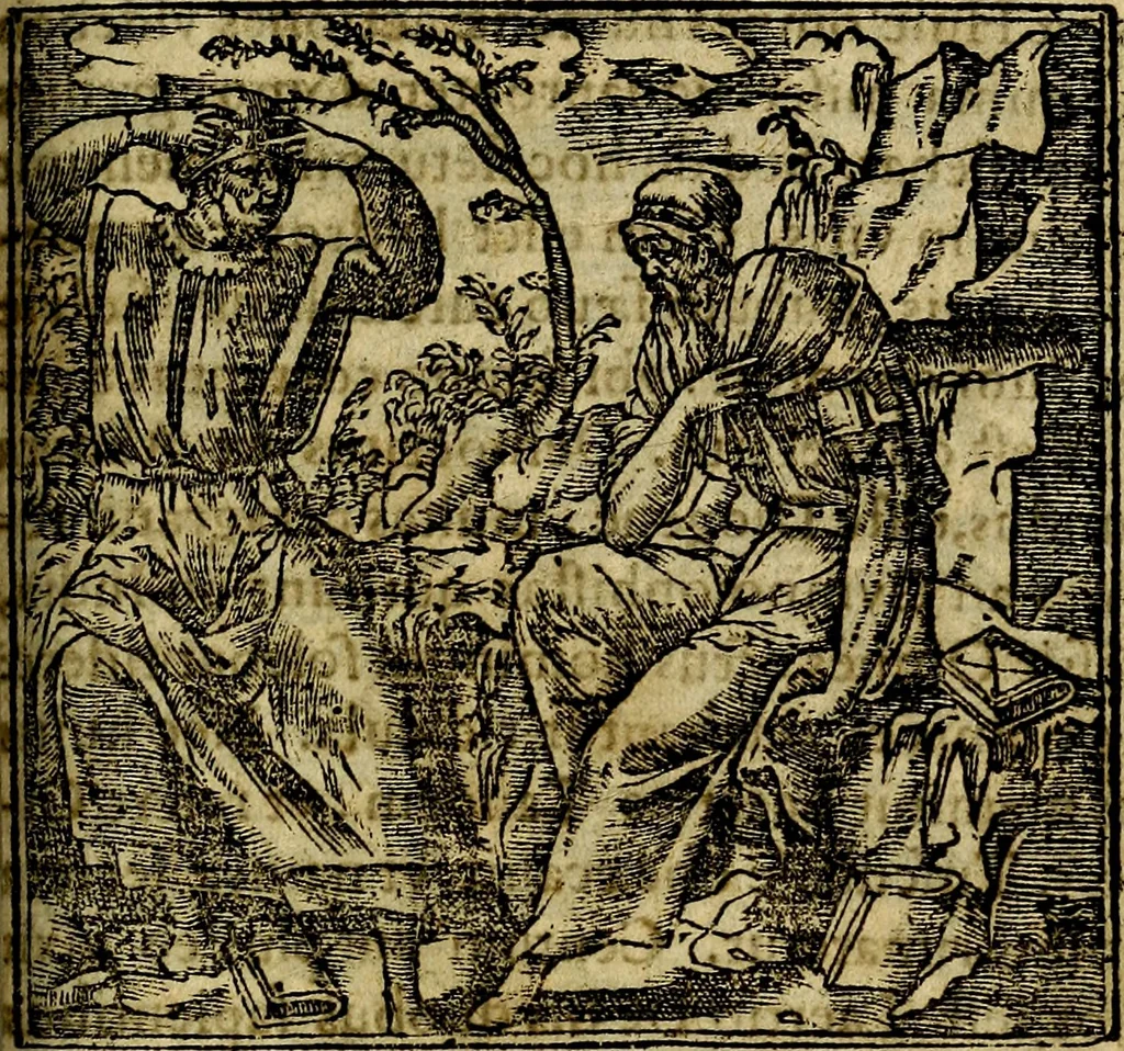 An illustration from Francisci Sanctii Brocensis .., 1573, leaf 440
