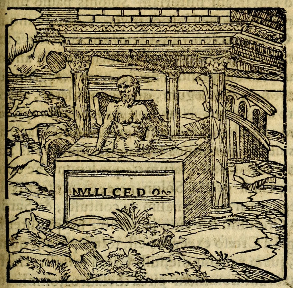 An illustration from Francisci Sanctii Brocensis .., 1573, leaf 450