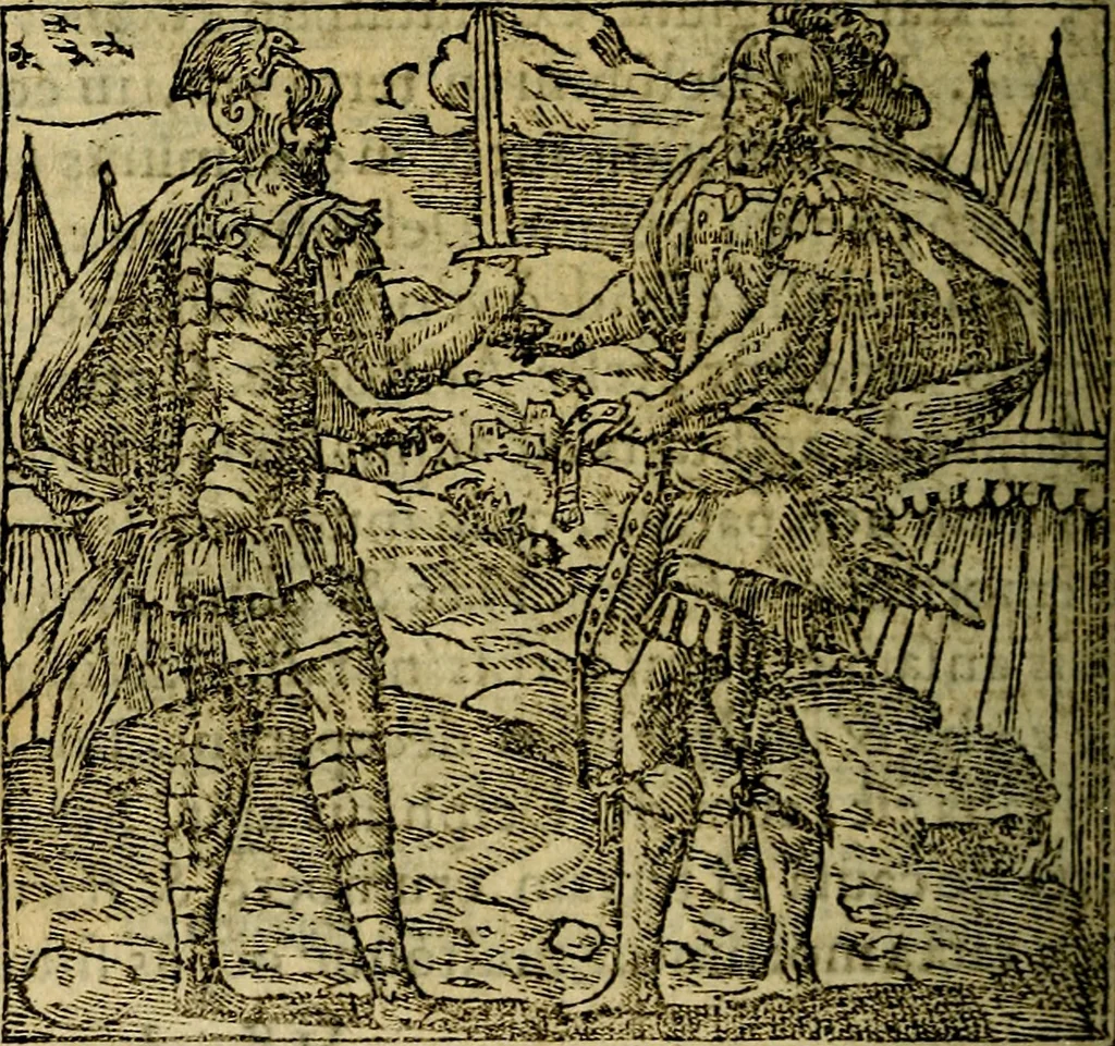 An illustration from Francisci Sanctii Brocensis .., 1573, leaf 475