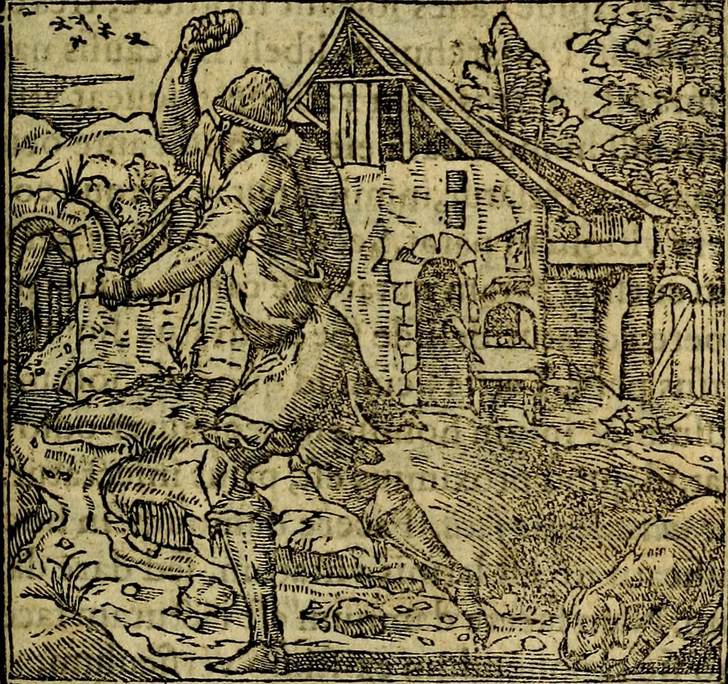 An illustration from Francisci Sanctii Brocensis .., 1573, leaf 486