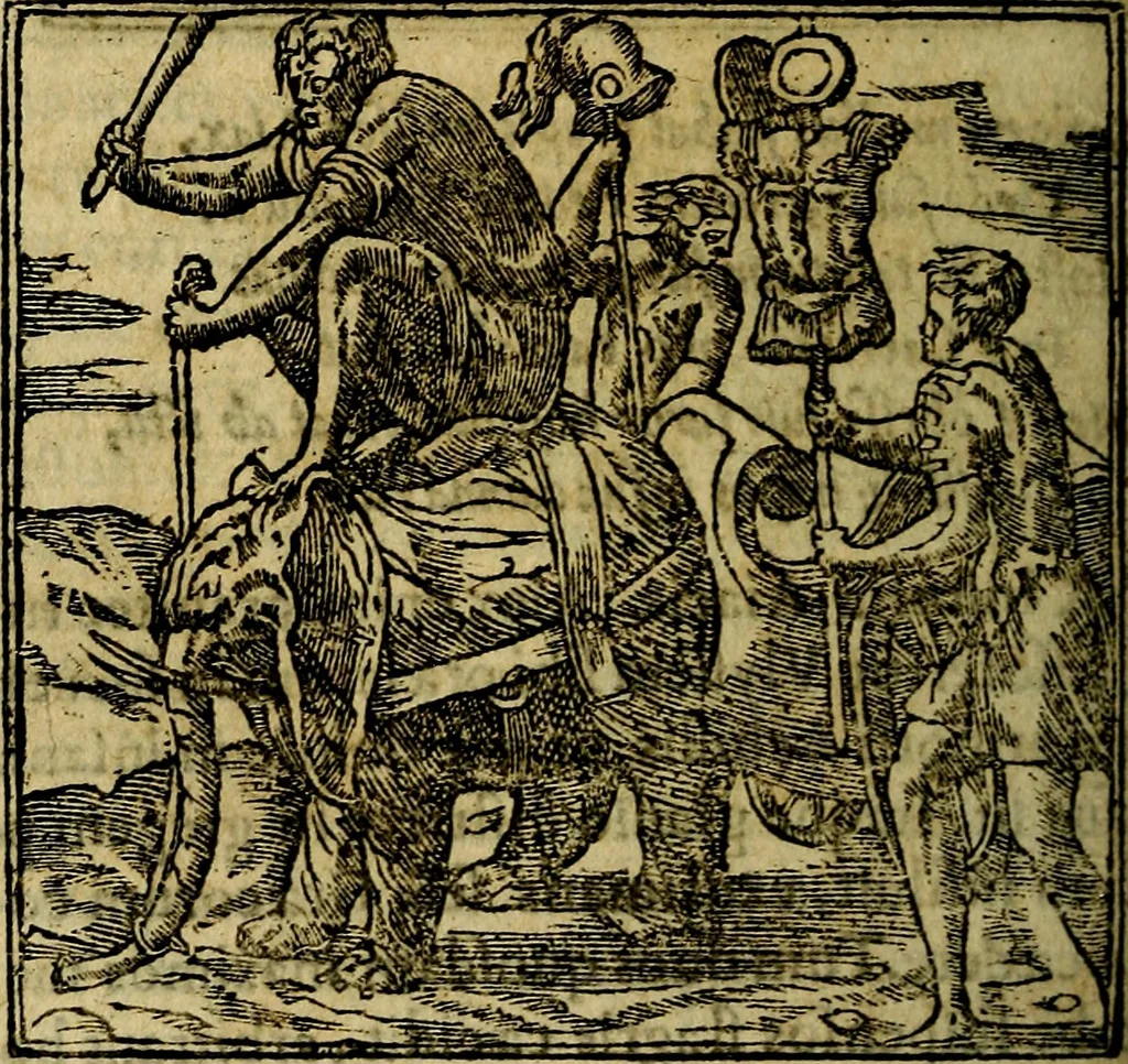 An illustration from Francisci Sanctii Brocensis .., 1573, leaf 489