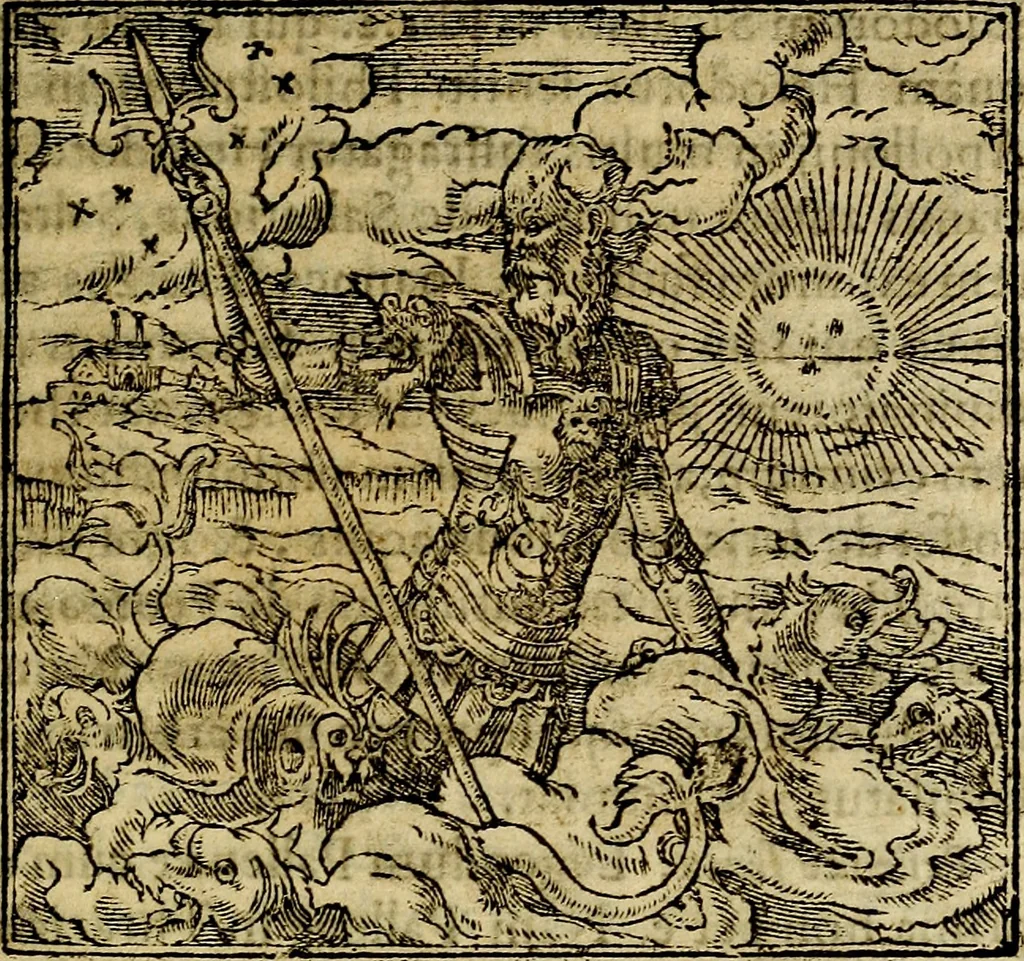 An illustration from Francisci Sanctii Brocensis .., 1573, leaf 504