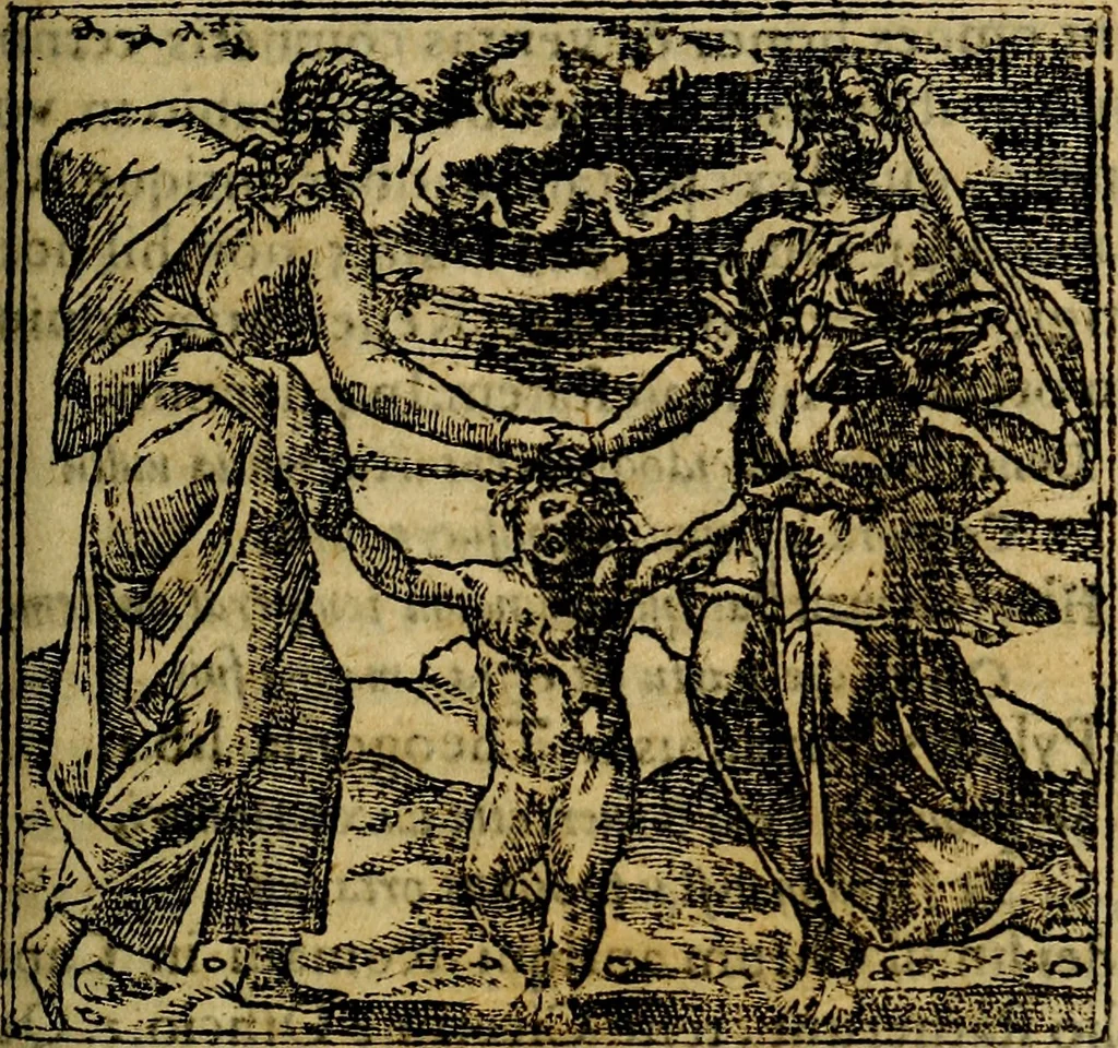 An illustration from Francisci Sanctii Brocensis .., 1573, leaf 54