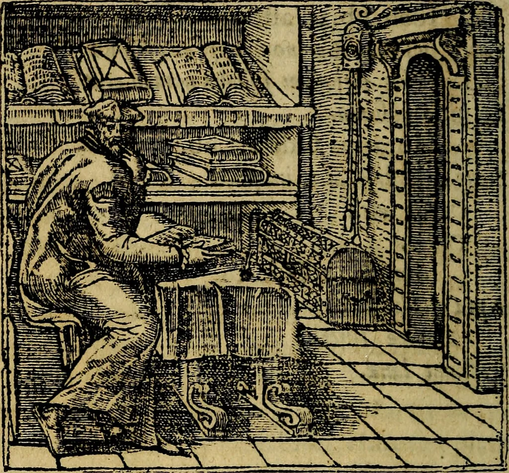 An illustration from Francisci Sanctii Brocensis .., 1573, leaf 61