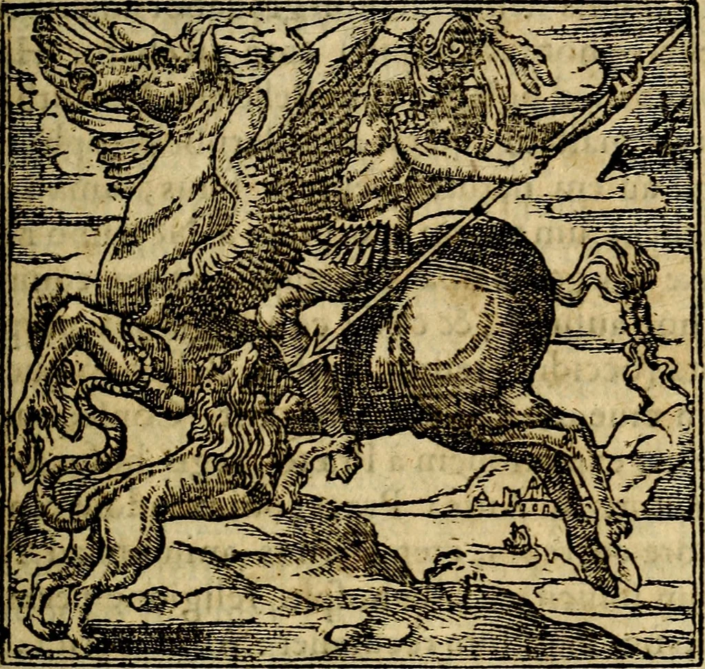 An illustration from Francisci Sanctii Brocensis .., 1573, leaf 74