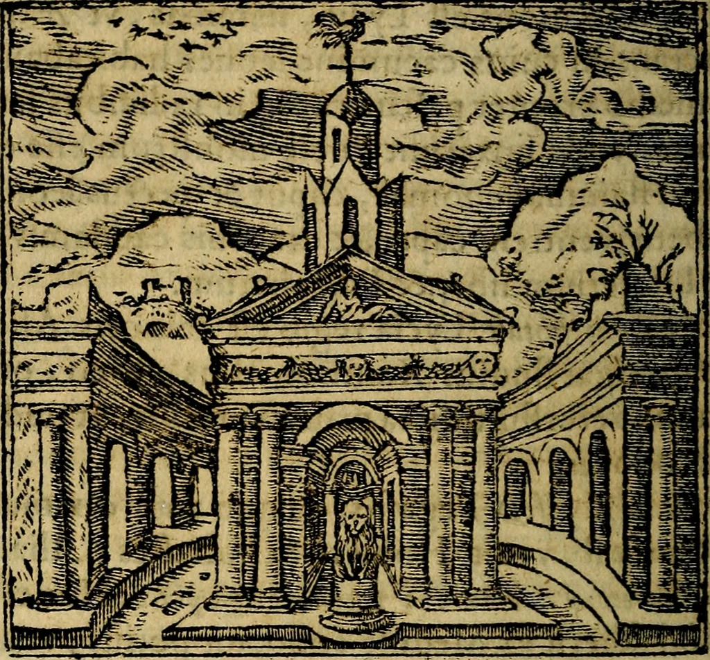 An illustration from Francisci Sanctii Brocensis .., 1573, leaf 79