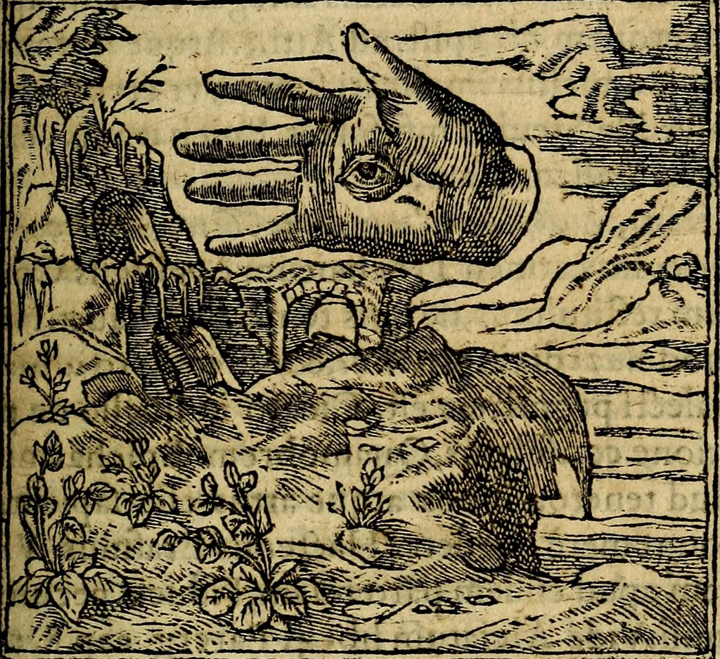 An illustration from Francisci Sanctii Brocensis .., 1573, leaf 84