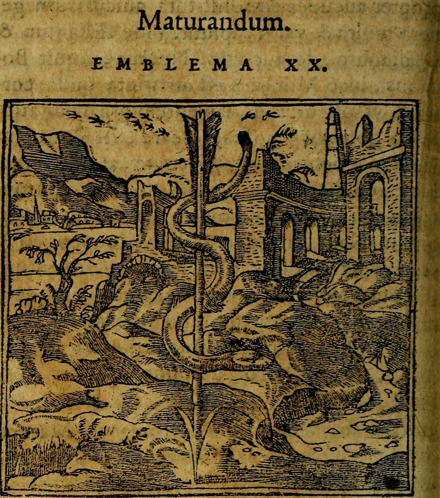 An illustration from Francisci Sanctii Brocensis .., 1573, leaf 99