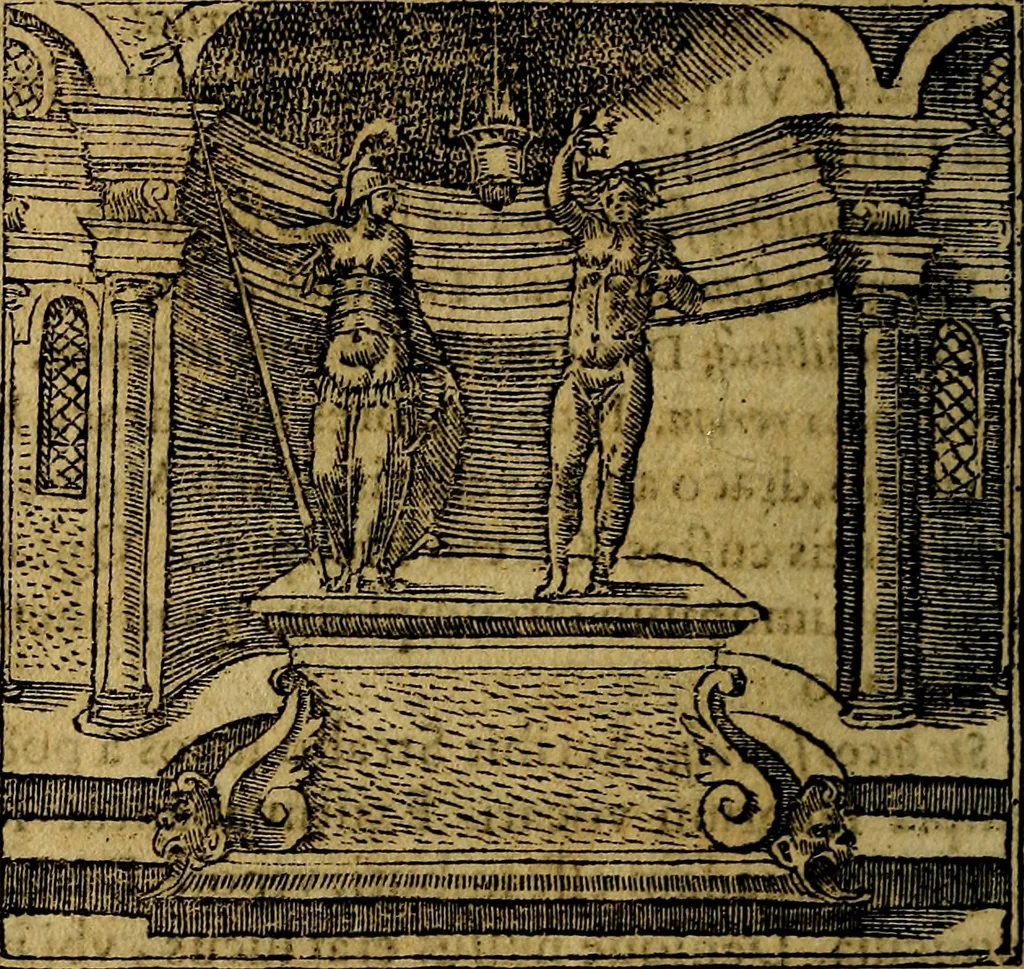 An illustration from Francisci Sanctii Brocensis .., 1573, leaf 101