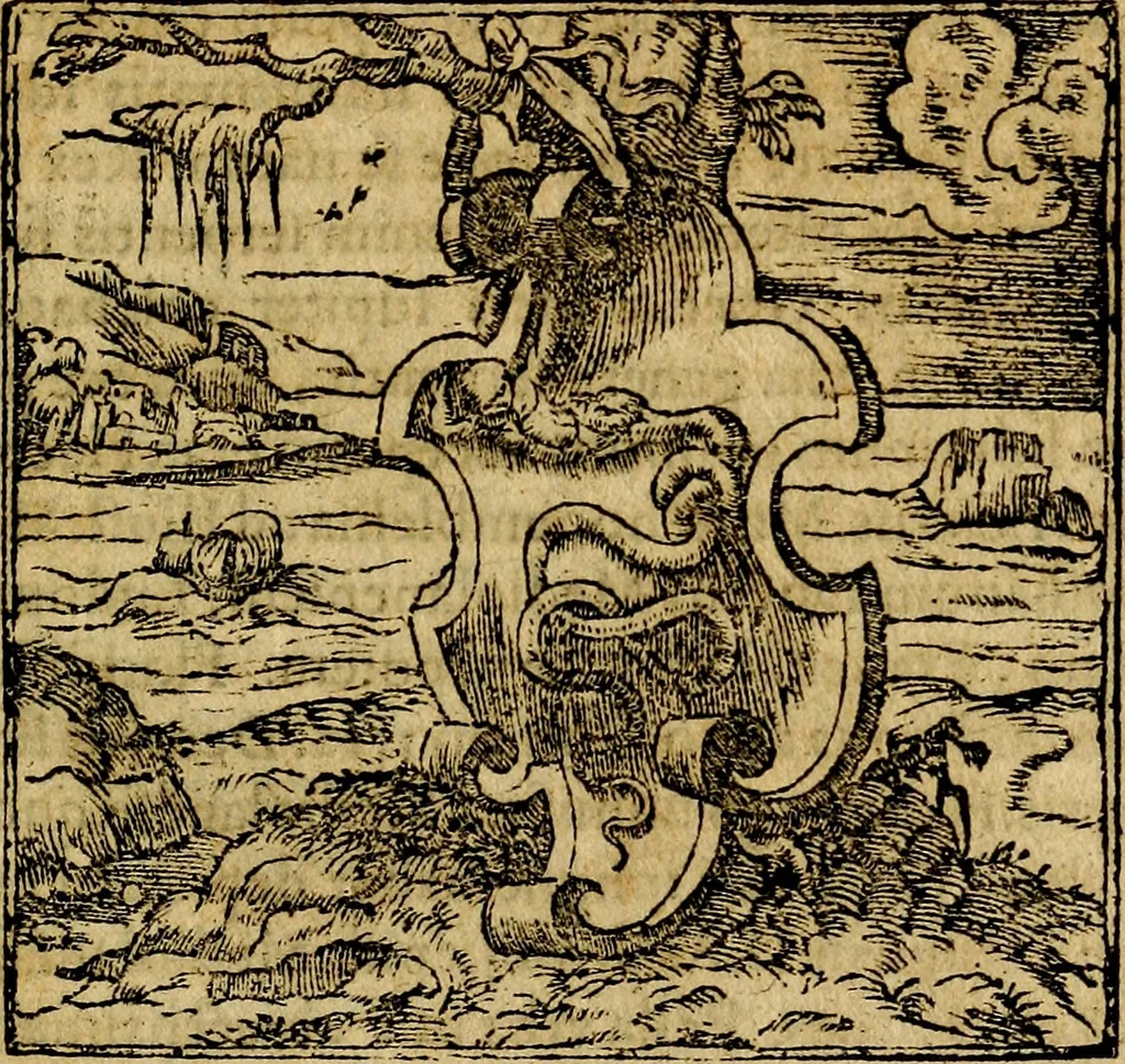 An illustration from Francisci Sanctii Brocensis .., 1573, leaf 12