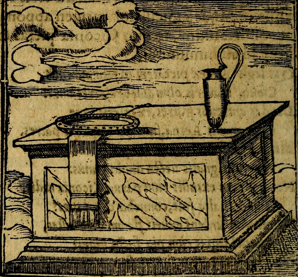 An illustration from Francisci Sanctii Brocensis .., 1573, leaf 137