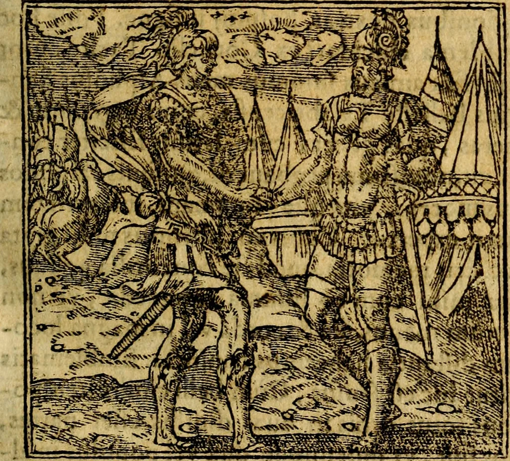 An illustration from Francisci Sanctii Brocensis .., 1573, leaf 164