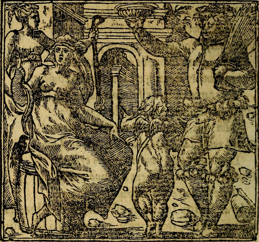 An illustration from Francisci Sanctii Brocensis .., 1573, leaf 179
