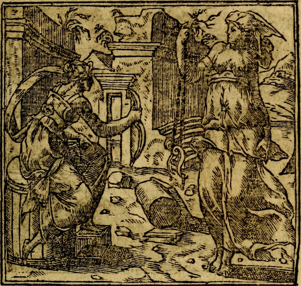 An illustration from Francisci Sanctii Brocensis .., 1573, leaf 186