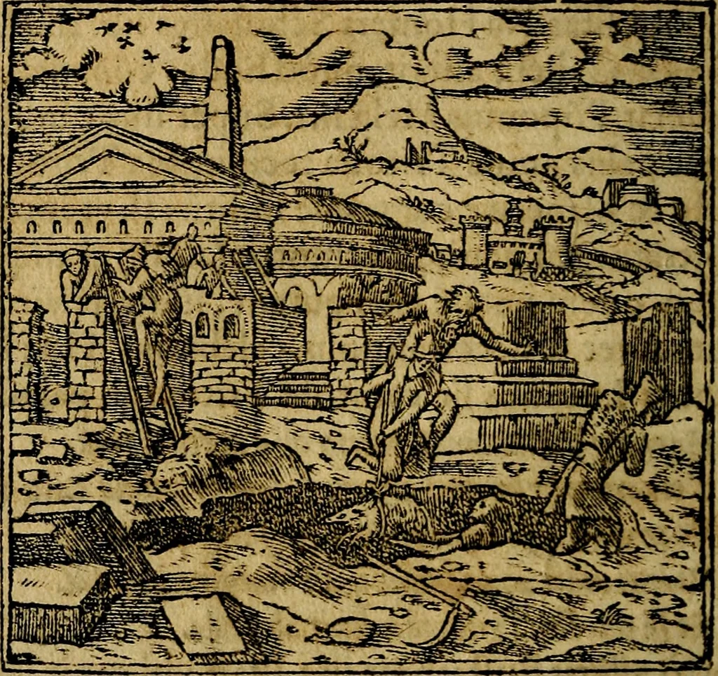 An illustration from Francisci Sanctii Brocensis .., 1573, leaf 19