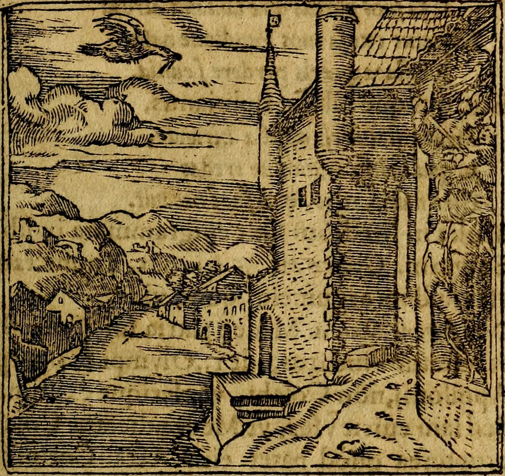 An illustration from Francisci Sanctii Brocensis .., 1573, leaf 202