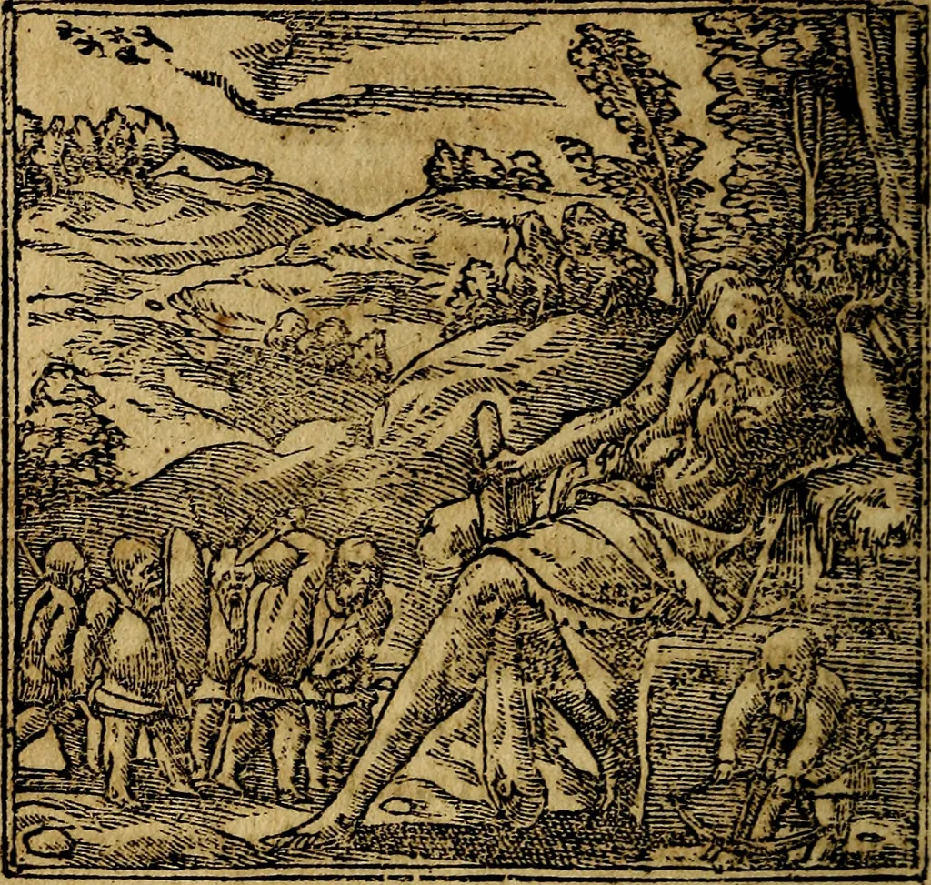 An illustration from Francisci Sanctii Brocensis .., 1573, leaf 209