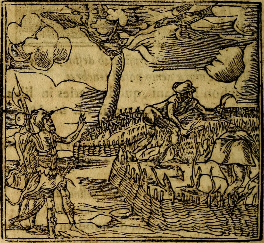 An illustration from Francisci Sanctii Brocensis .., 1573, leaf 213