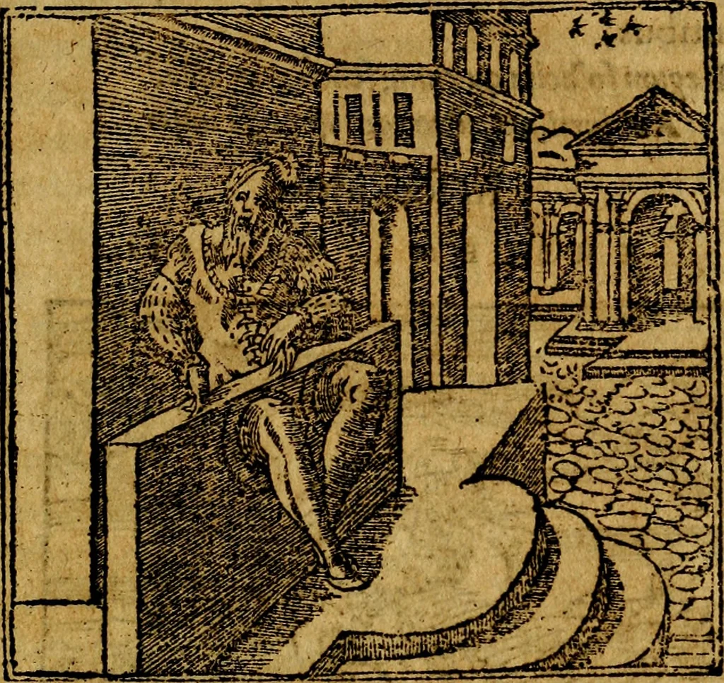 An illustration from Francisci Sanctii Brocensis .., 1573, leaf 274