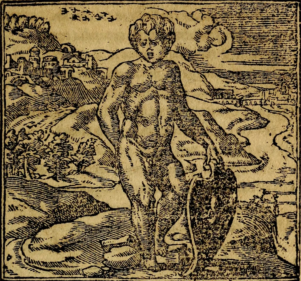 An illustration from Francisci Sanctii Brocensis .., 1573, leaf 338