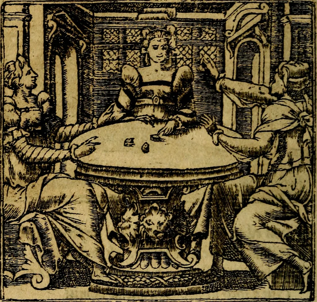 An illustration from Francisci Sanctii Brocensis .., 1573, leaf 383