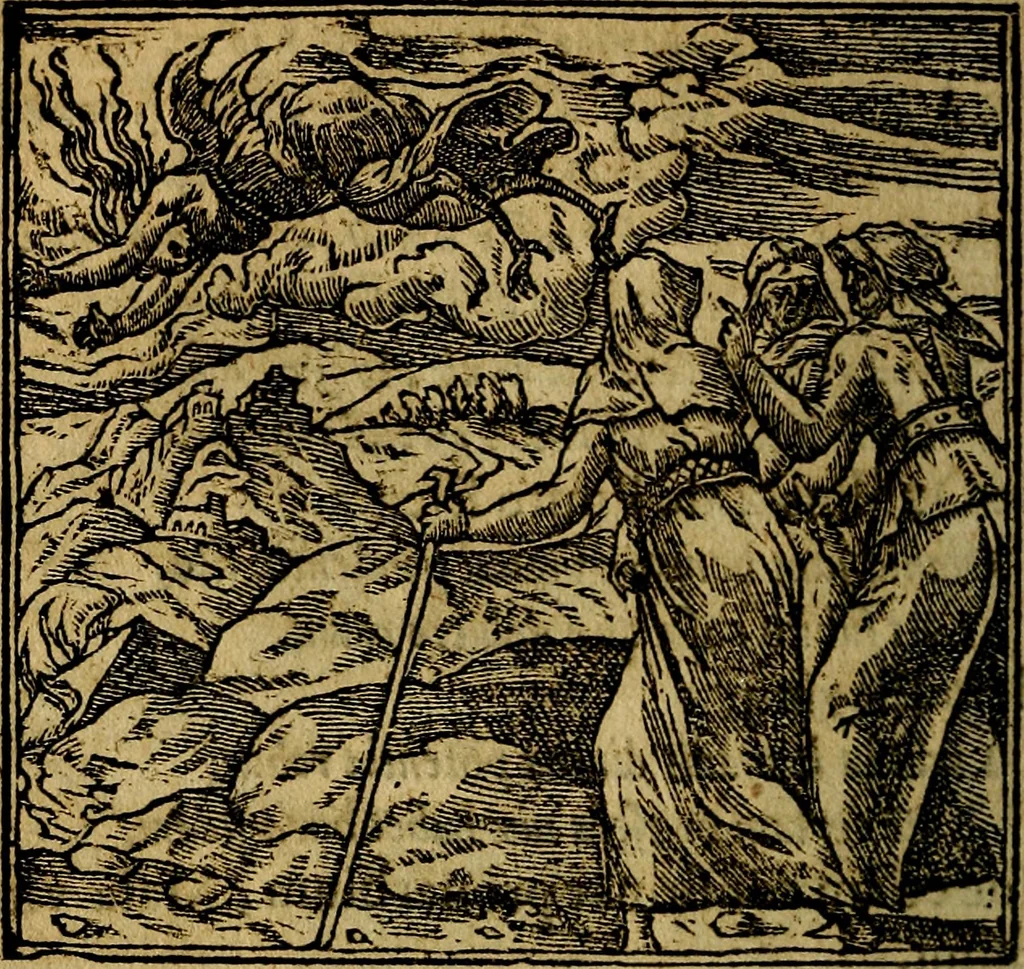 An illustration from Francisci Sanctii Brocensis .., 1573, leaf 385
