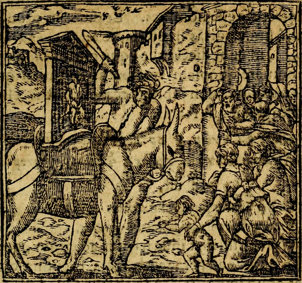 An illustration from Francisci Sanctii Brocensis .., 1573, leaf 42
