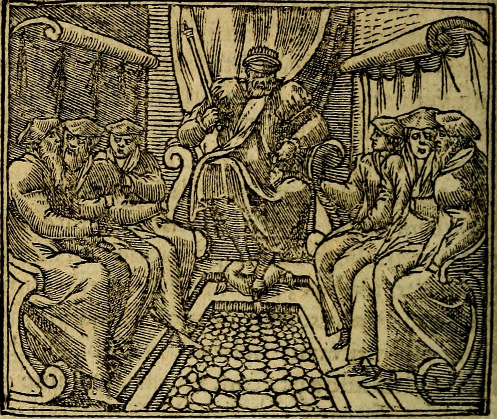 An illustration from Francisci Sanctii Brocensis .., 1573, leaf 421