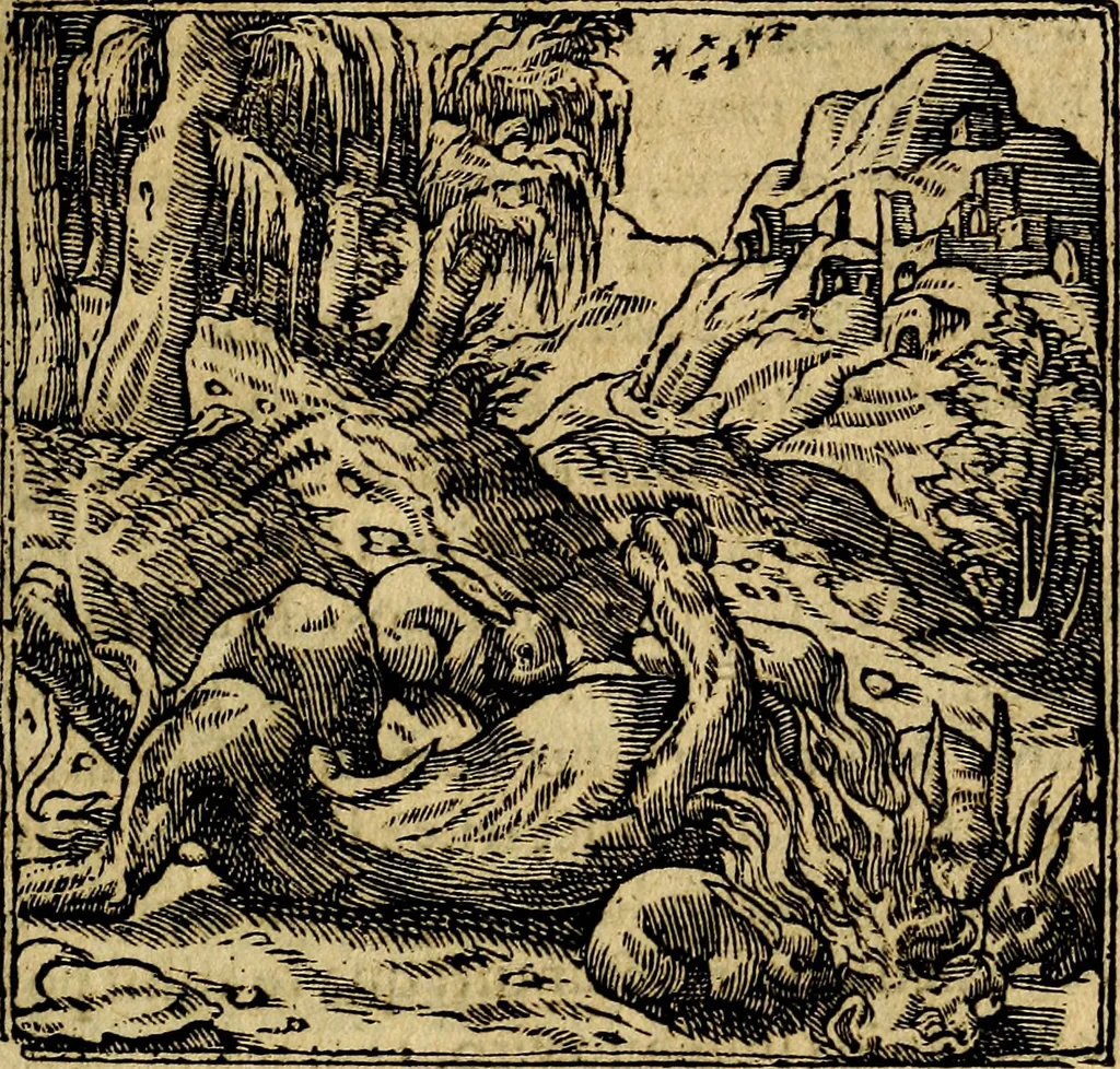 An illustration from Francisci Sanctii Brocensis .., 1573, leaf 440