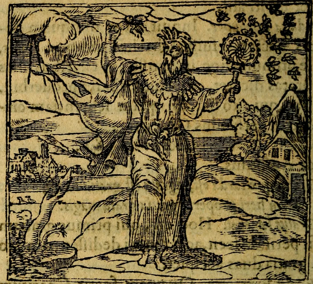 An illustration from Francisci Sanctii Brocensis .., 1573, leaf 465