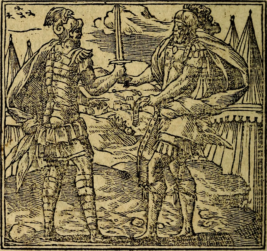 An illustration from Francisci Sanctii Brocensis .., 1573, leaf 471