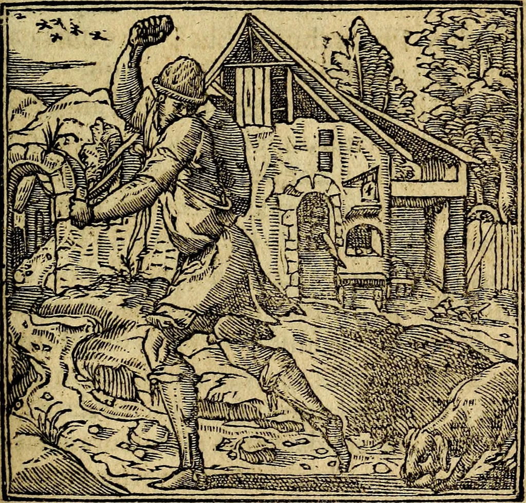An illustration from Francisci Sanctii Brocensis .., 1573, leaf 482