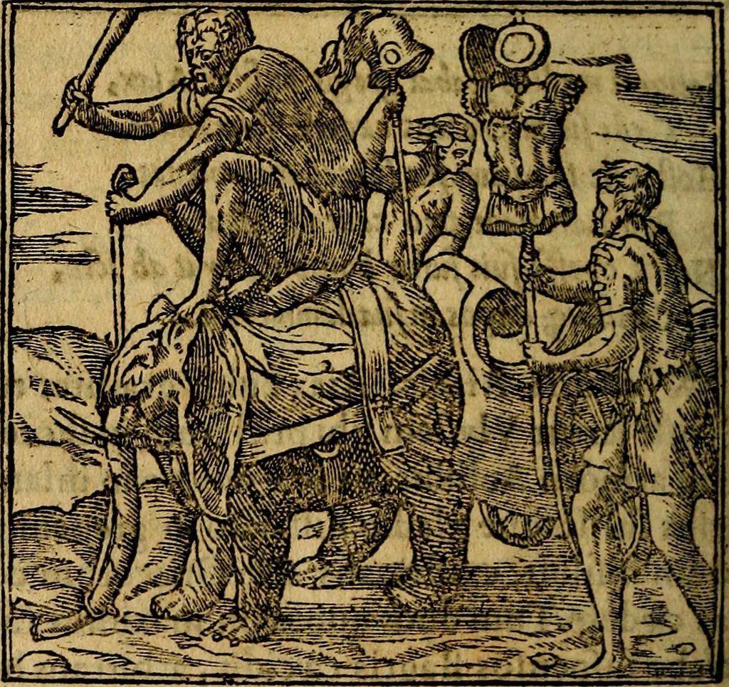 An illustration from Francisci Sanctii Brocensis .., 1573, leaf 485
