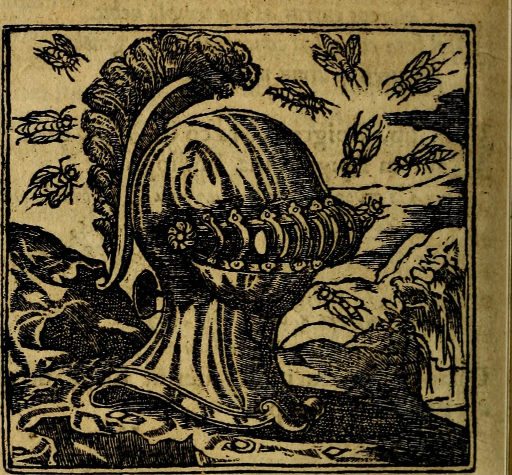 An illustration from Francisci Sanctii Brocensis .., 1573, leaf 487