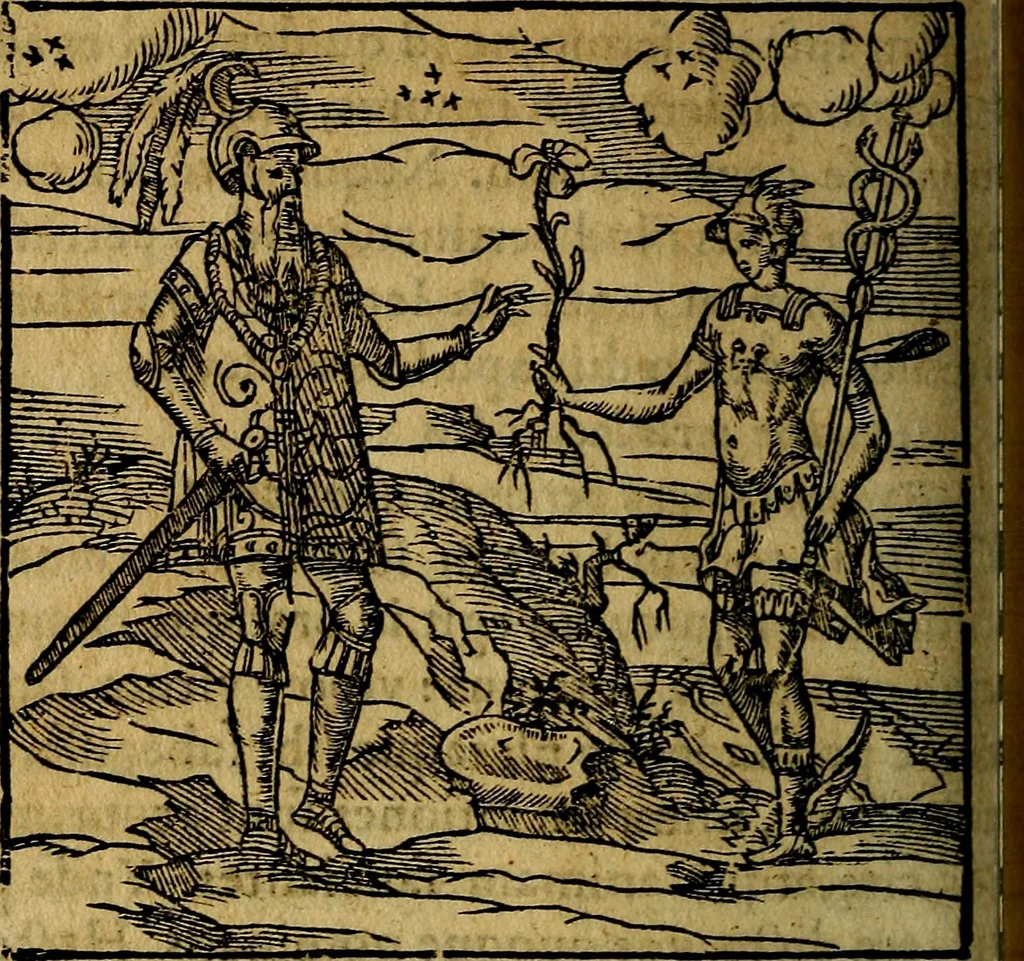 An illustration from Francisci Sanctii Brocensis .., 1573, leaf 497