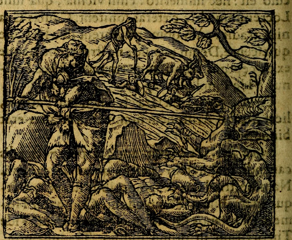 An illustration from Francisci Sanctii Brocensis .., 1573, leaf 511