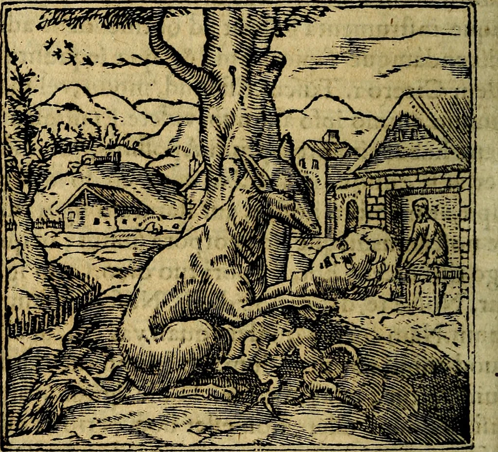 An illustration from Francisci Sanctii Brocensis .., 1573, leaf 525