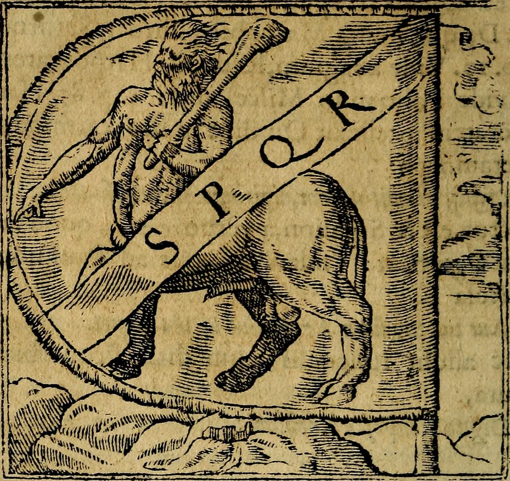 An illustration from Francisci Sanctii Brocensis .., 1573, leaf 61
