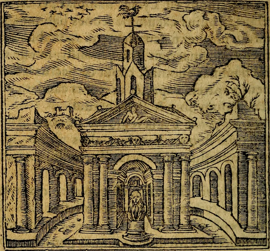 An illustration from Francisci Sanctii Brocensis .., 1573, leaf 75
