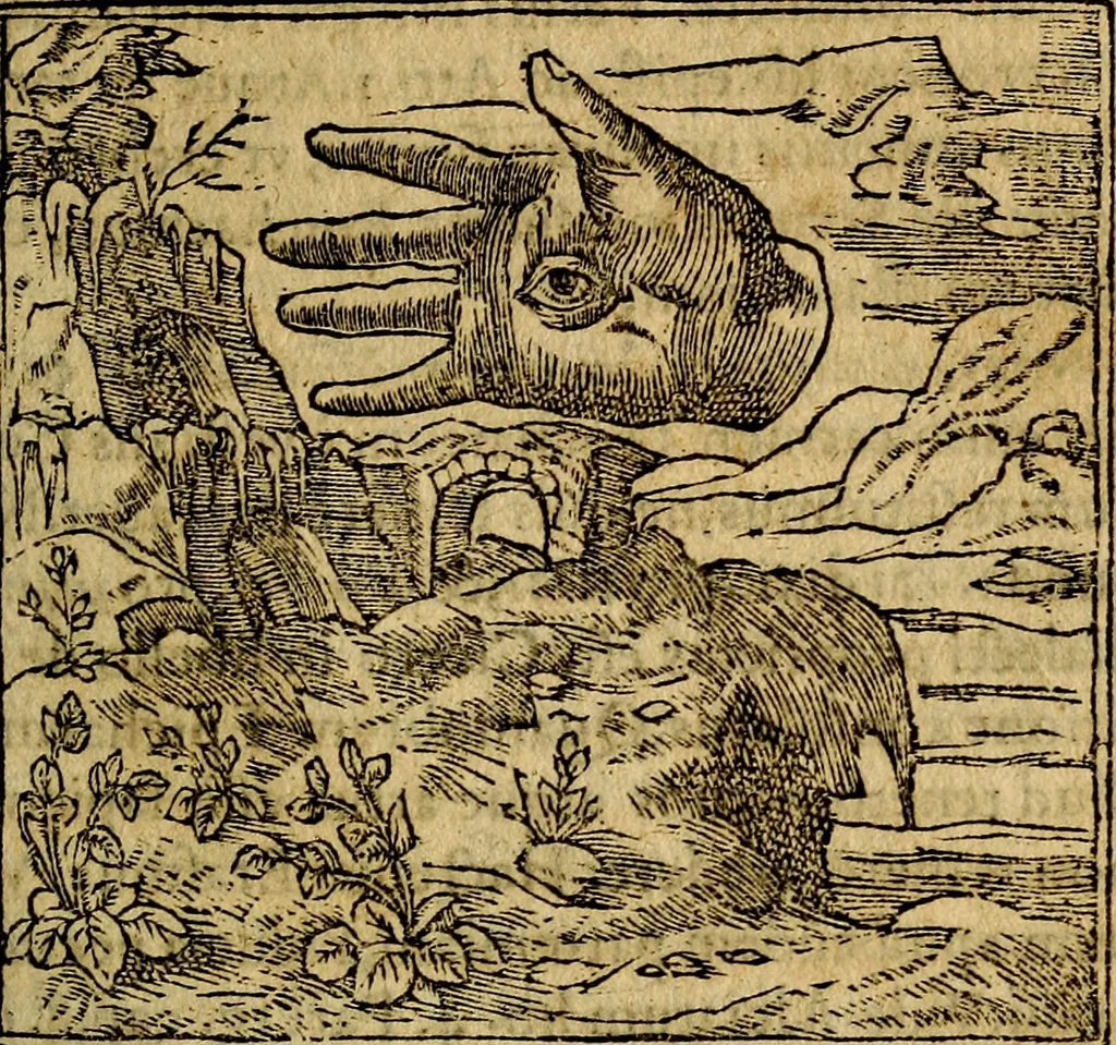 An illustration from Francisci Sanctii Brocensis .., 1573, leaf 80