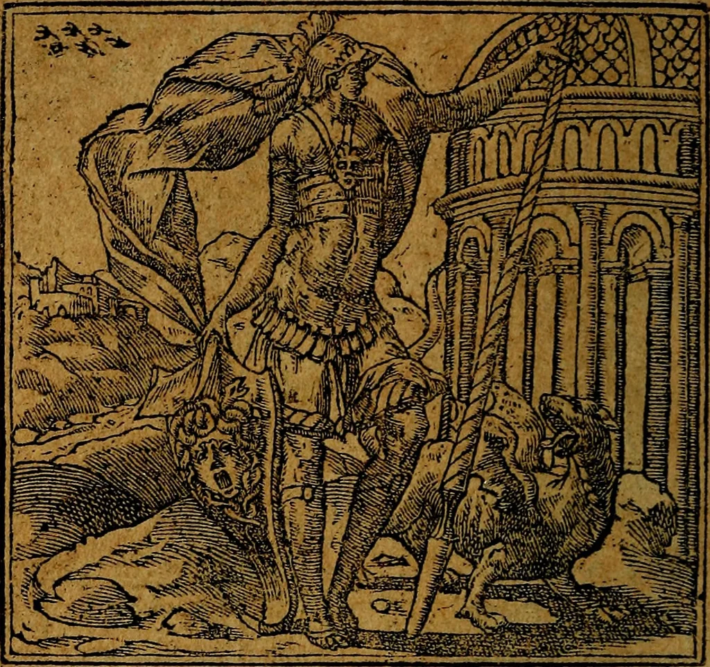 An illustration from Francisci Sanctii Brocensis .., 1573, leaf 99
