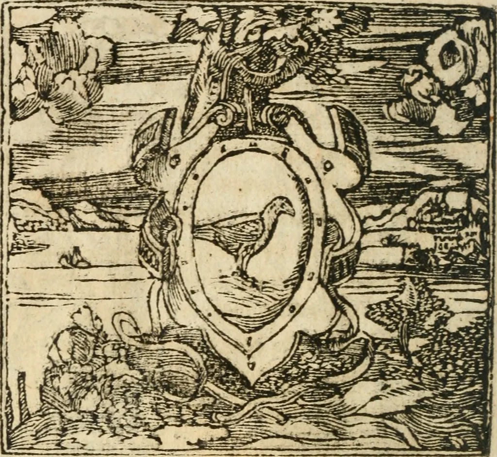 An illustration from Francisci Sanctii Brocensis In inclyta Salmaticensi Academia Rhetoricæ, Graecæque linguæ professoris Comment. in And. Alciati Emblemata : nunc denuò multis in locis accuratè recognita, & quamplurimis figuris illustrata ; cum indice copiosissimo, 1573, leaf 191
