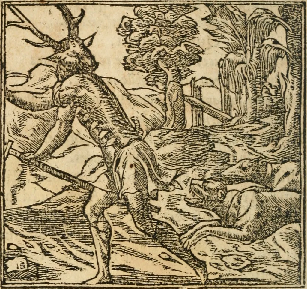An illustration from Francisci Sanctii Brocensis In inclyta Salmaticensi Academia Rhetoricæ, Graecæque linguæ professoris Comment. in And. Alciati Emblemata : nunc denuò multis in locis accuratè recognita, & quamplurimis figuris illustrata ; cum indice copiosissimo, 1573, leaf 201