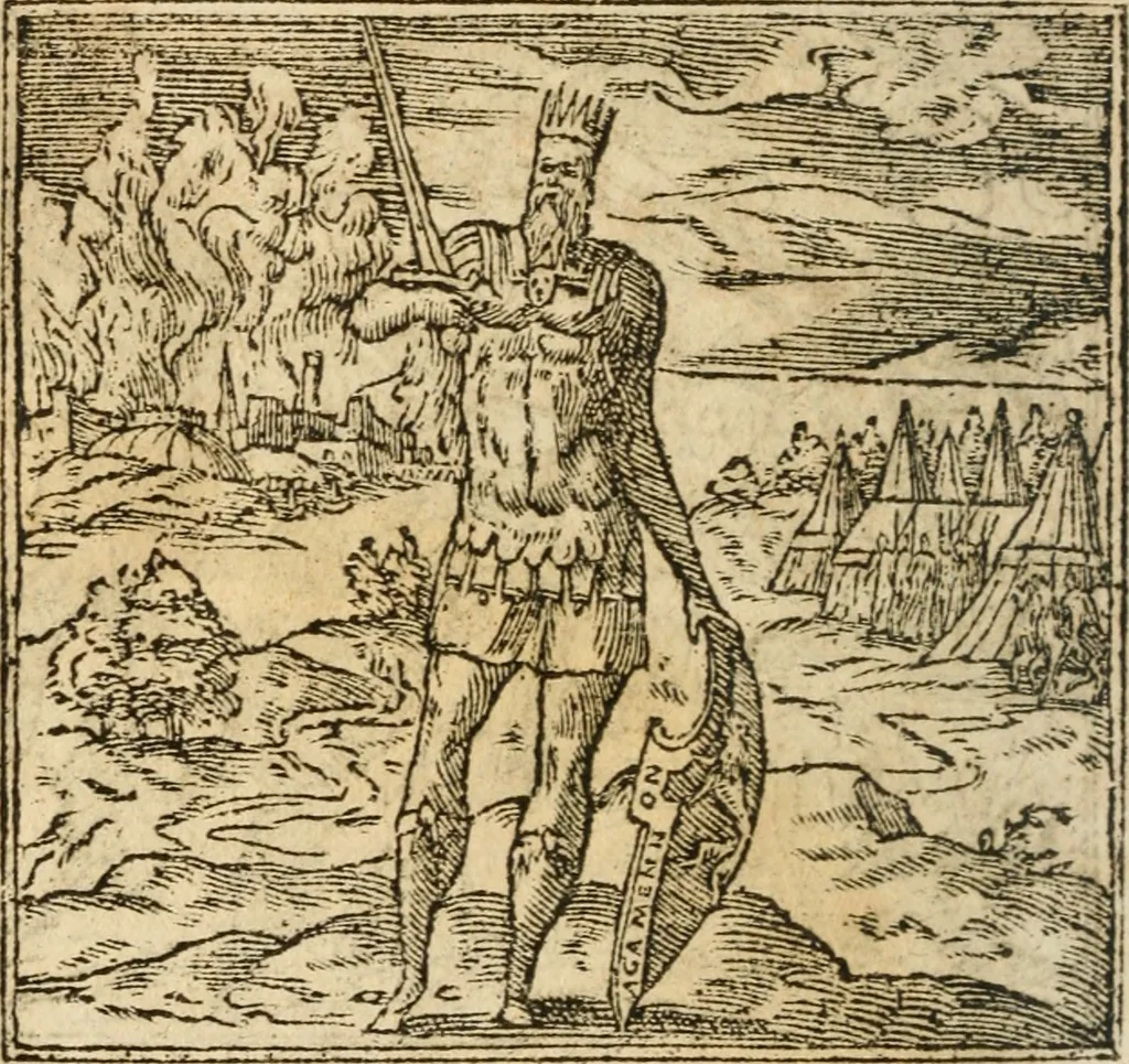 An illustration from Francisci Sanctii Brocensis In inclyta Salmaticensi Academia Rhetoricæ, Graecæque linguæ professoris Comment. in And. Alciati Emblemata : nunc denuò multis in locis accuratè recognita, & quamplurimis figuris illustrata ; cum indice copiosissimo, 1573, leaf 209
