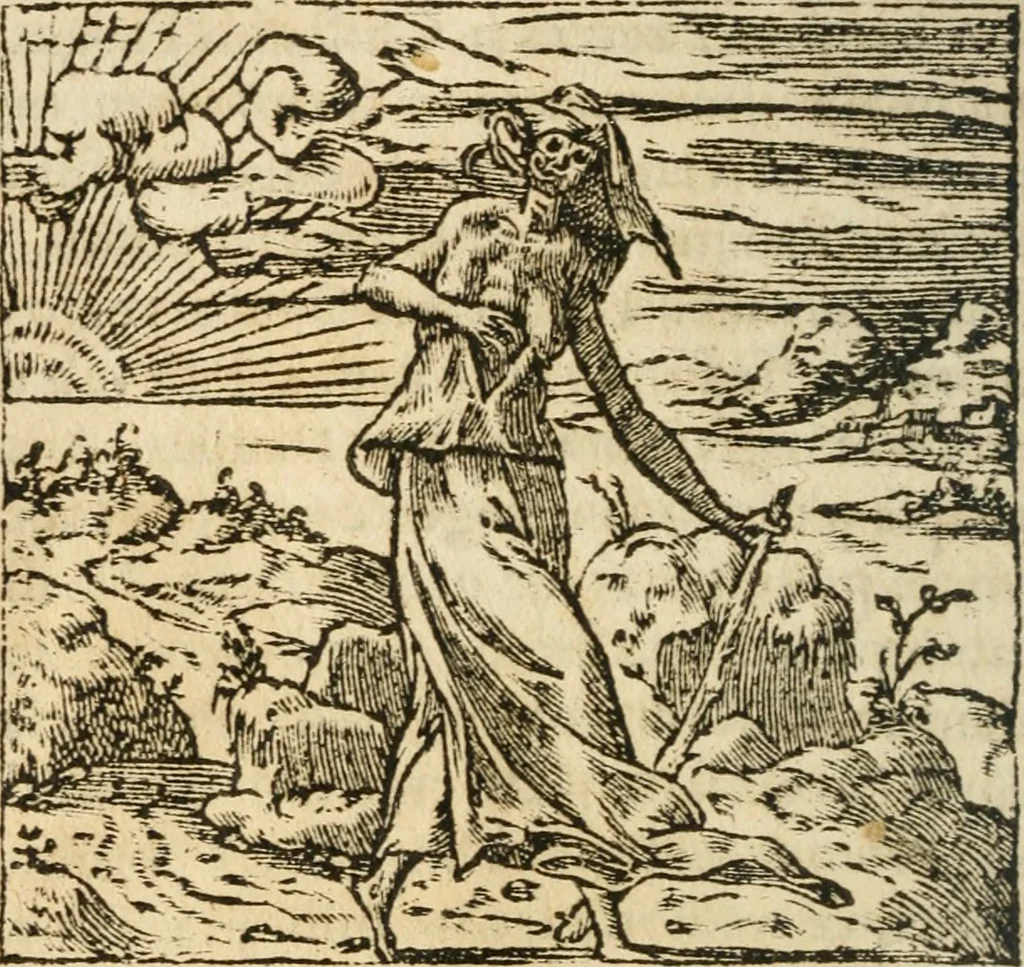 An illustration from Francisci Sanctii Brocensis In inclyta Salmaticensi Academia Rhetoricæ, Graecæque linguæ professoris Comment. in And. Alciati Emblemata : nunc denuò multis in locis accuratè recognita, & quamplurimis figuris illustrata ; cum indice copiosissimo, 1573, leaf 243