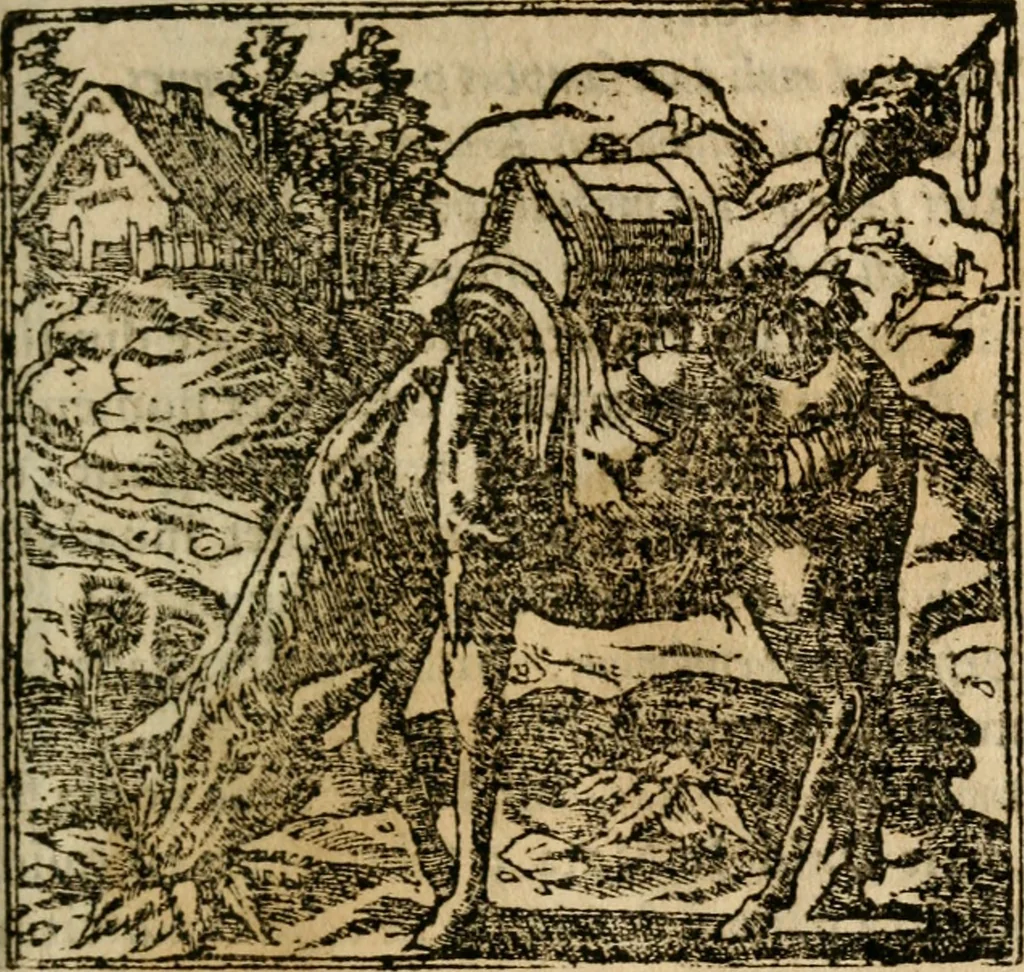 An illustration from Francisci Sanctii Brocensis In inclyta Salmaticensi Academia Rhetoricæ, Graecæque linguæ professoris Comment. in And. Alciati Emblemata : nunc denuò multis in locis accuratè recognita, & quamplurimis figuris illustrata ; cum indice copiosissimo, 1573, leaf 276