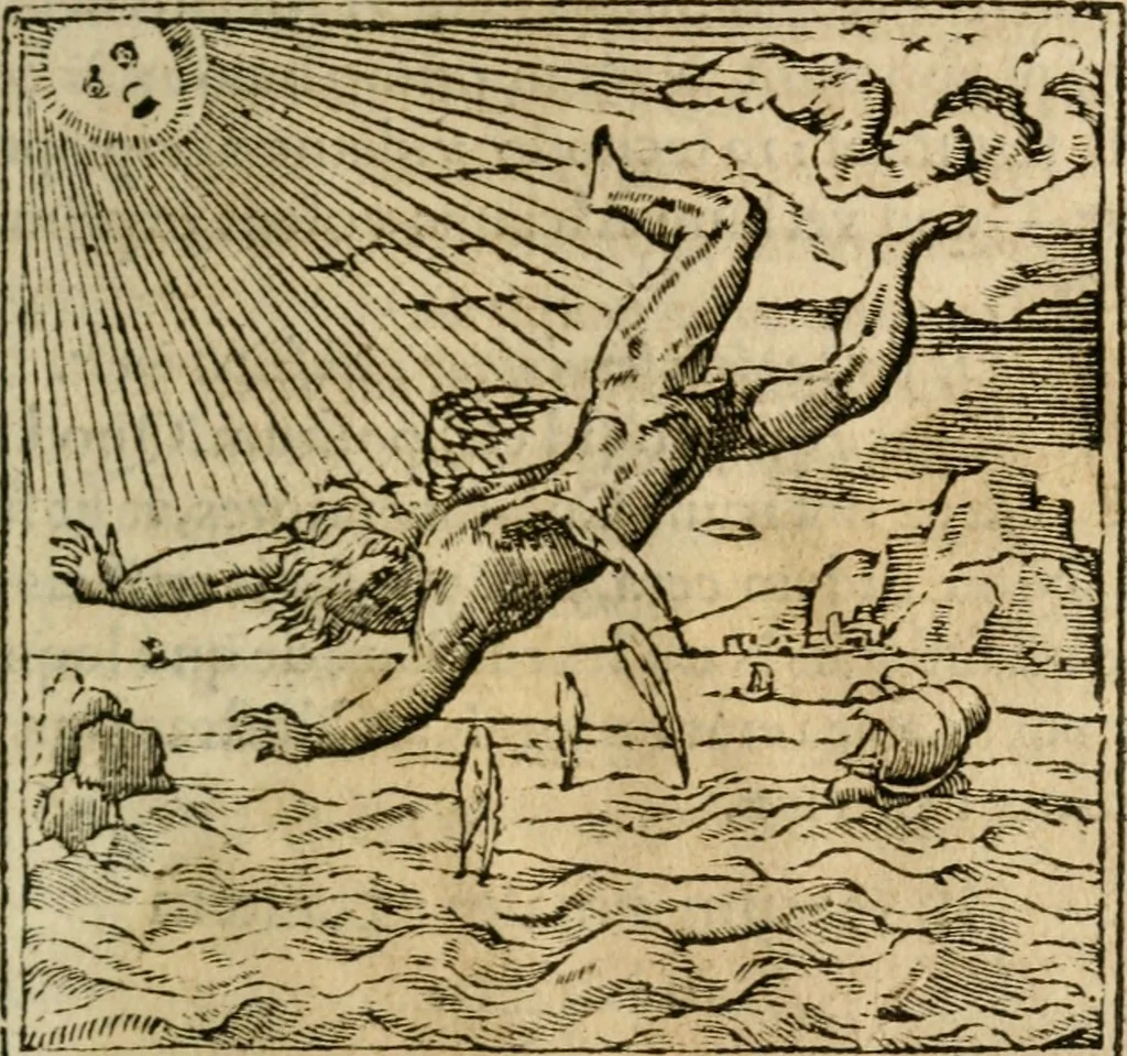 An illustration from Francisci Sanctii Brocensis In inclyta Salmaticensi Academia Rhetoricæ, Graecæque linguæ professoris Comment. in And. Alciati Emblemata : nunc denuò multis in locis accuratè recognita, & quamplurimis figuris illustrata ; cum indice copiosissimo, 1573, leaf 322