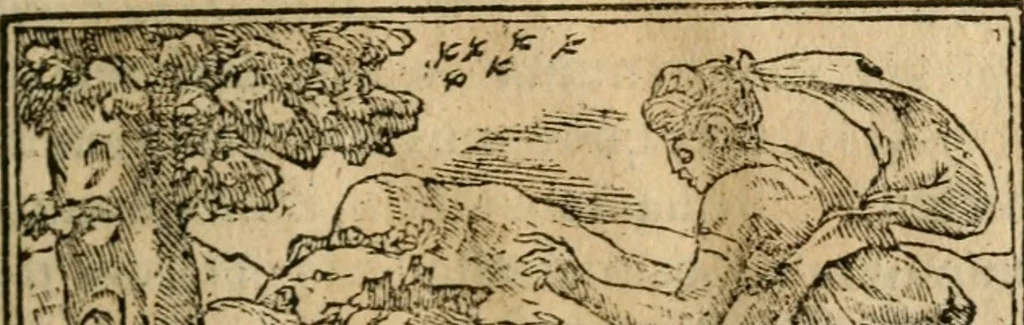 An illustration from Francisci Sanctii Brocensis In inclyta Salmaticensi Academia Rhetoricæ, Graecæque linguæ professoris Comment. in And. Alciati Emblemata : nunc denuò multis in locis accuratè recognita, & quamplurimis figuris illustrata ; cum indice copiosissimo, 1573, leaf 340