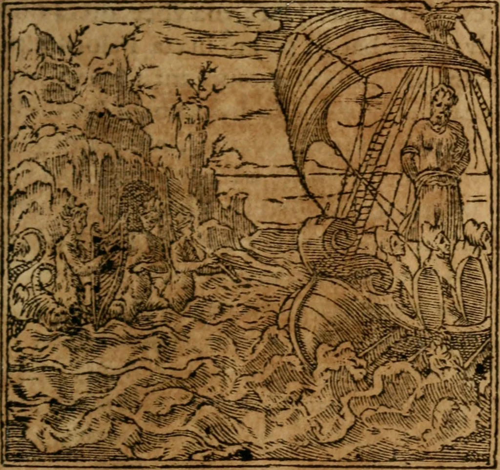 An illustration from Francisci Sanctii Brocensis In inclyta Salmaticensi Academia Rhetoricæ, Graecæque linguæ professoris Comment. in And. Alciati Emblemata : nunc denuò multis in locis accuratè recognita, & quamplurimis figuris illustrata ; cum indice copiosissimo, 1573, leaf 350