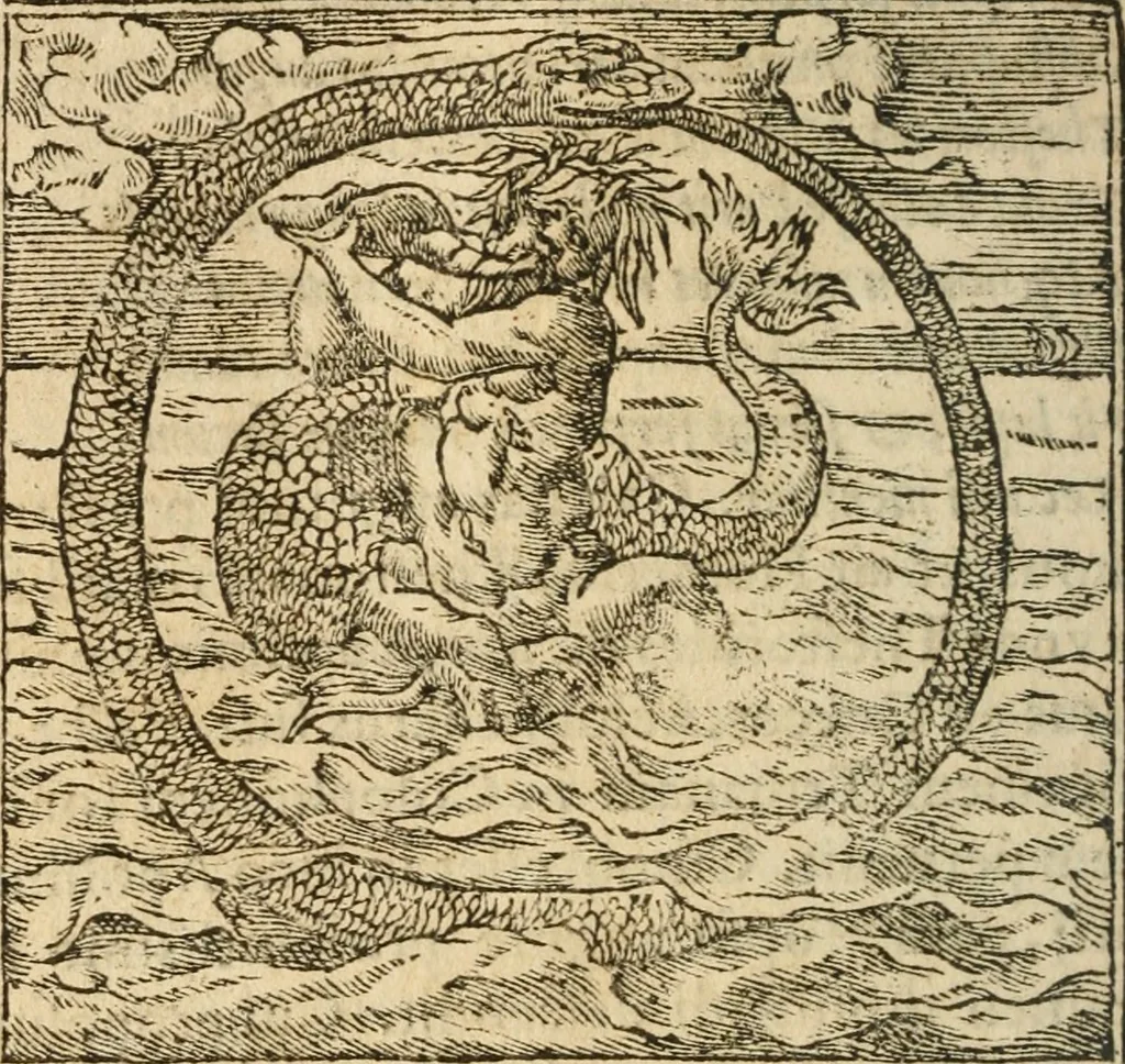 An illustration from Francisci Sanctii Brocensis In inclyta Salmaticensi Academia Rhetoricæ, Graecæque linguæ professoris Comment. in And. Alciati Emblemata : nunc denuò multis in locis accuratè recognita, & quamplurimis figuris illustrata ; cum indice copiosissimo, 1573, leaf 395